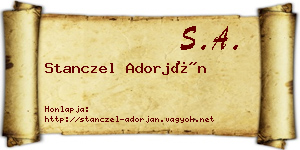 Stanczel Adorján névjegykártya